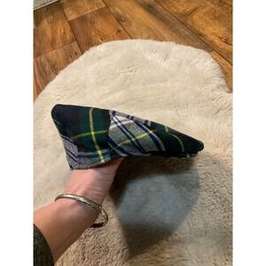 Failsworth Country Flat Cap Plaid Size Medium Made Britain Diver Newsboy Quilted